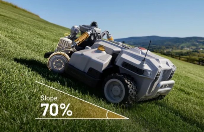 Mammotion Maston i 70 % stigning